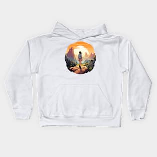 Take a hike and find your peace Kids Hoodie